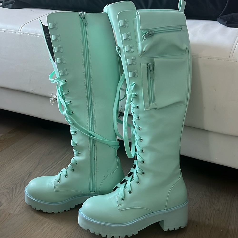 Knee high platform boots